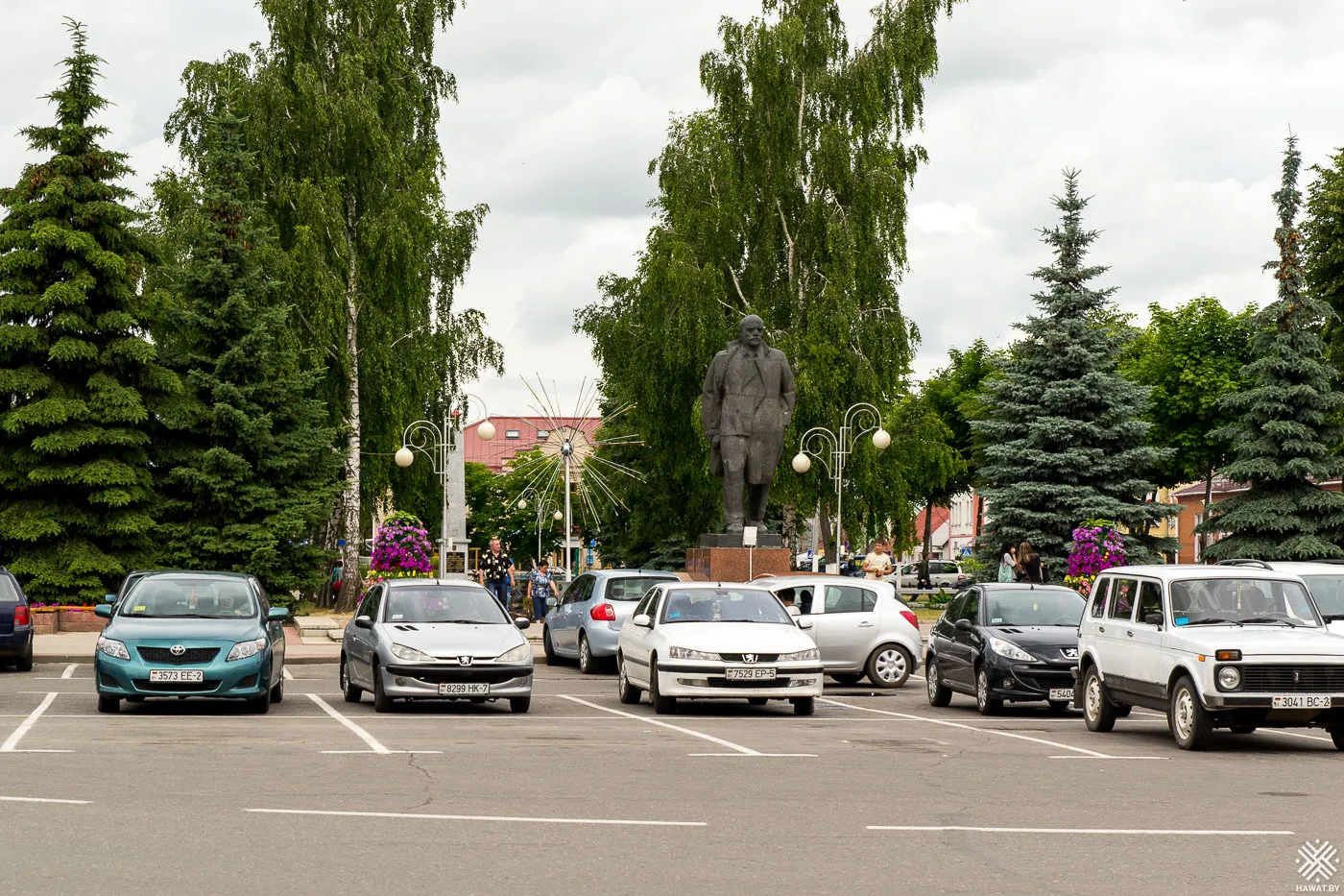 Советская площадь города Поставы